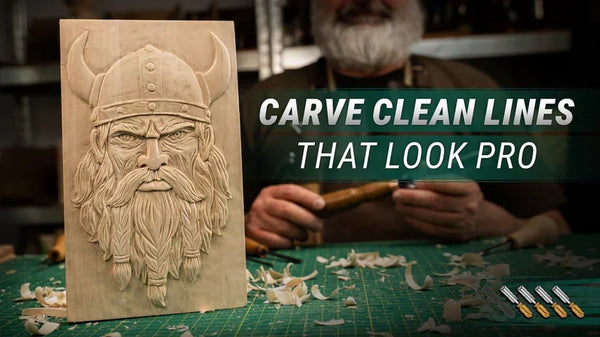 Learn to Carve Clean Lines in Wood – Relief Carving a Viking Warrior