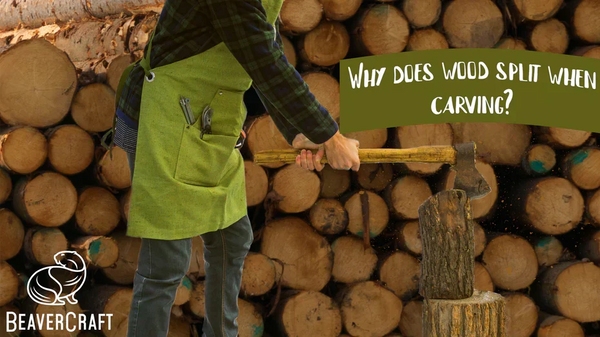 Why does wood split when carving?