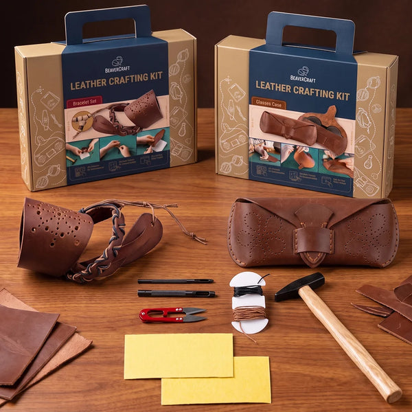 Leather Accessory Bundle – Bracelet & Case Kits