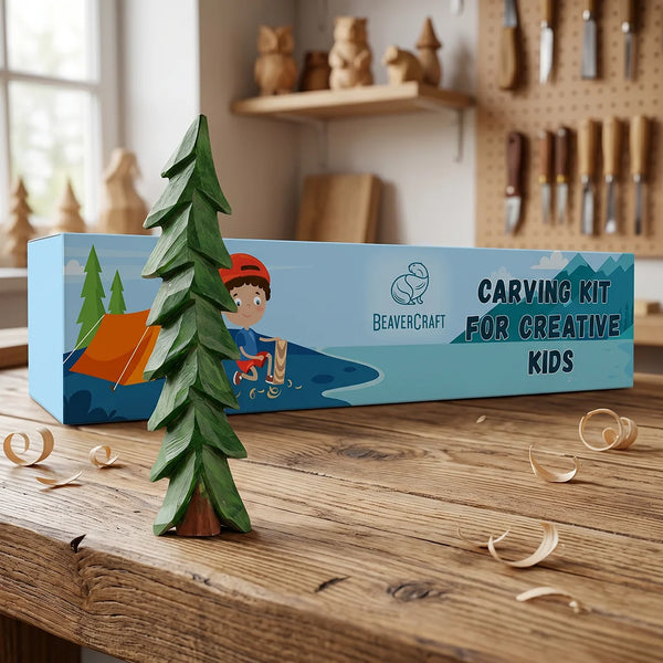 Kit de sculpture arbre épicéa – DIY08