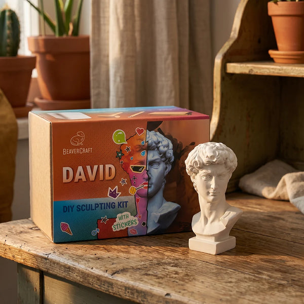 Kit de escultura David – Kit completo para principiantes en talla de yeso – DIY_Escultura_David