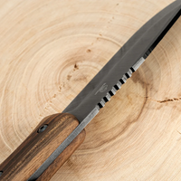 Cuchillo Bushcraft de Acero al Carbono Mango de Nogal con Funda de Cuero – BSH4 Dusk