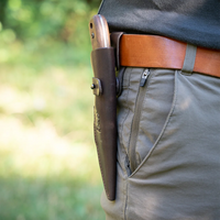 BSH7 Wild Harvest – Bushcraft-Messer aus Kohlenstoffstahl, Griff aus Walnussholz mit Lederscheide