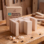 Basswood Carving Block Set, 19 pcs