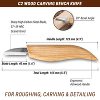 Couteau de banc pour sculpture sur bois - C2
