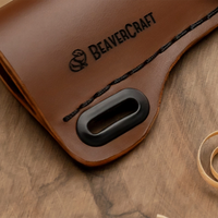 Cuchillo para Tallar con Funda de Cuero – C4S