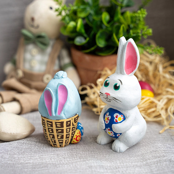 Kit de sculpture sur bois DIY Lapins joyeux
