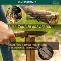 Pack de couteaux Bushcraft BSH3 Nightfall + BSH4 Dusk + BSH5 Shadow