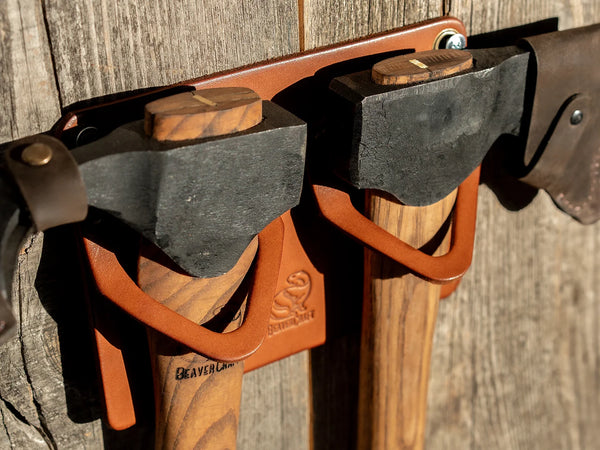 LC_WH_02 – Dual-Tool-Werkzeug-Wandhalter aus Leder