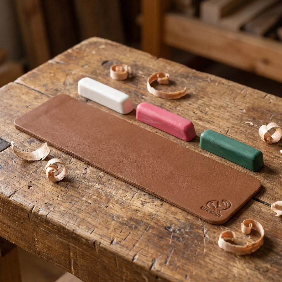 Leather Strop with 3 Compounds
