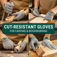 Kit de tallado de cuchara celta – Kit DIY de tallado con guantes de seguridad talla S