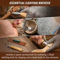 Ensemble d’outils de sculpture sur bois pour sculpture à cuillère (gaucher) - S13L