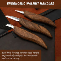 Premium Wood Carving Knife Set, 3 pcs