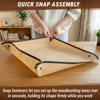 Tapis de travail pour loisirs – Récupérateur de copeaux de bois pour la sculpture et les travaux manuels