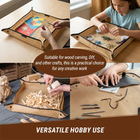 Tapis de travail pour loisirs – Récupérateur de copeaux de bois pour la sculpture et les travaux manuels
