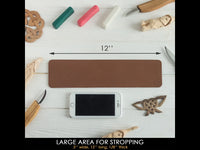 Pochette en cuir pour affûtage & 3 composés de polissage – LS7P03