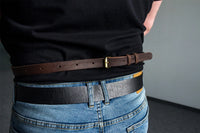 Tablier de travail en cuir marron ajustable – AP2X