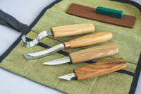 S49 – Holzschnitzwerkzeug-Set zum Löffelschnitzen (inkl. kompaktem Meißel)